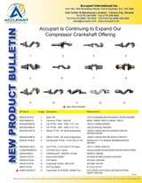 Accupart Is Now Offering Replacement Crankshafts For Several Popular Compressors.
