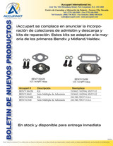 Accupart se complace en anunciar la incorporación de colectores de admisión y descarga y kits de reparación. Estos kits se adaptan a la mayoría de los primeros Bendix y Midland/Haldex.