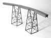 75-515 HO Tall Steel Viaduct, Standard Bridge, 210' long