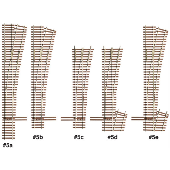 14-813 Turnout, HO Code 70, #5b Curved Diverging Track, Righthand