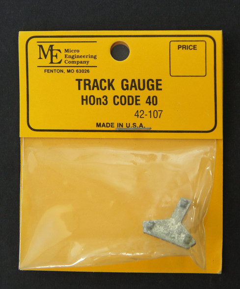 42-107 Track Gauge, HOn3 Code 40, metal 3 point