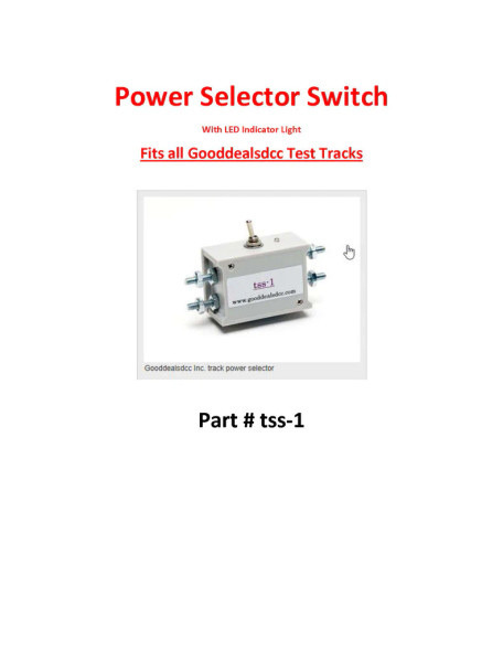 45-152 TSS-1 Track Power Selector