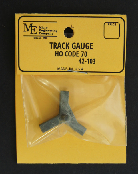 42-103 Track Gauge, HO/On30 Code 70, metal 3 point