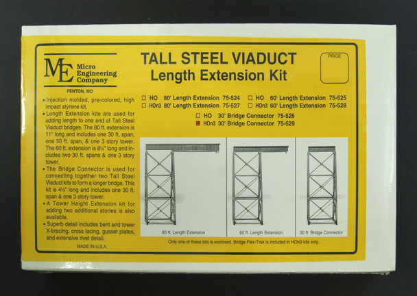75-529 HOn3 30' Bridge Connector with track