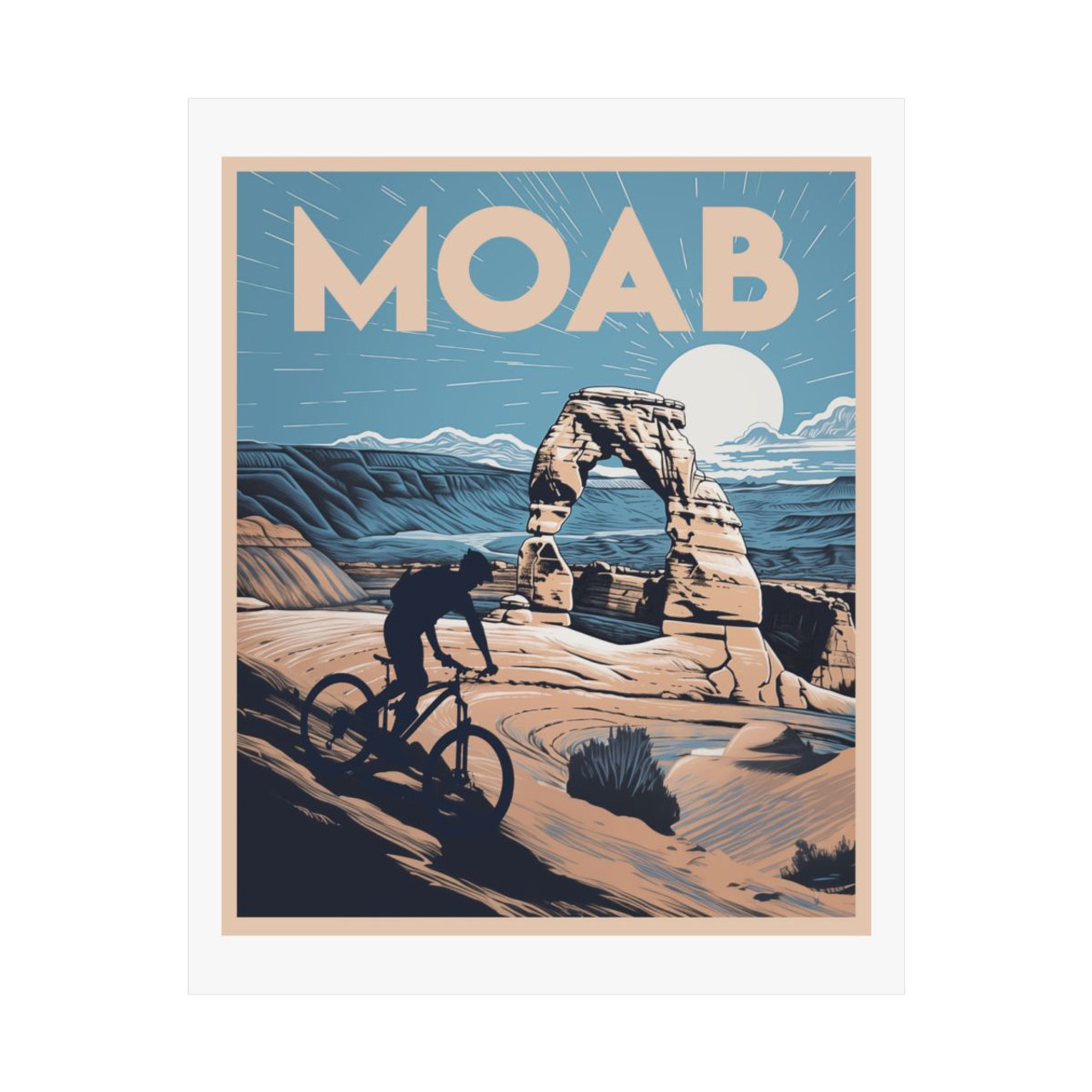Moab Utah Vintage Travel Poster Art Print - UTAH primi