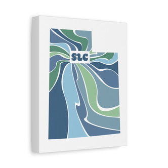 SLC Salt Lake City Utah Modern Art Canvas