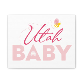 "UTAH BABY" Art Canvas - Pink nursery decor "UTAH BABY" Art Canvas - Pink nursery decor