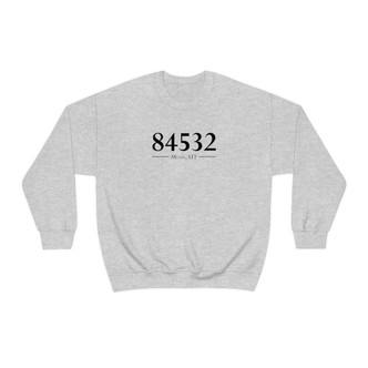 Moab, UT 84532 Zip Code White Gray Unisex Sweatshirt