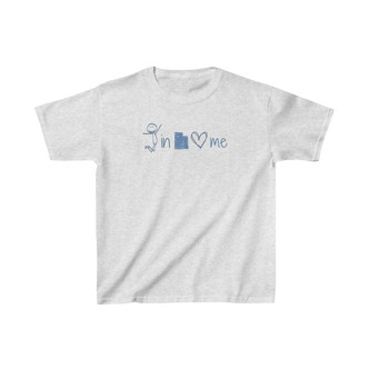 Someone in Utah Loves Me Kids Tee Blues on ash gray t-shirt