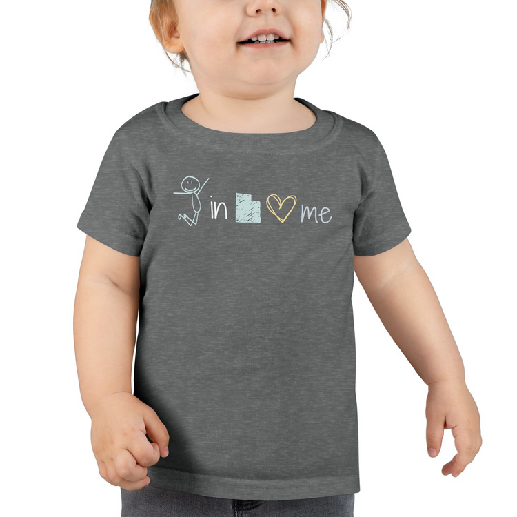 Someone in Utah Loves Me Toddler T-shirt kid child gift in gray tee