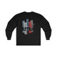 "UTAH" Skis Red White Blue Long Sleeve Tee t-Shirt white or black