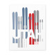 Utah Red Blue Gray Skis Wall Art Canvas