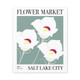 Flower Market - Salt Lake City, UT modern wall art canvas features the state flower - Sego Lily.