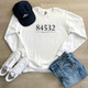 Moab, UT 84532 Zip Code White Gray Unisex Sweatshirt