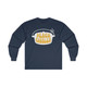 Dutch Oven Peach Cobbler Utah state pot fun t-shirt navy blue Long Sleeve Tee