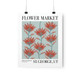 Flower Market - St. George, Utah modern Art Print red Indian Paintbrush flowers