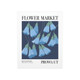 Flower Market - Provo, UT modern wall Art Print mountain bluebell blue flowers navy blue background
