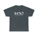 Zip Code T-Shirt Springdale, UT 84767 - classic Color tees with white numbers zip codes zion national park utah dark heather gray