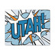 Pop Art "UTAH" Art Canvas - Blue & Orange