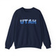 UTAH Blue Shockwave Unisex Sweatshirt, UT navy blue souvenir sweatshirt gift