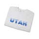 UTAH Blue Shockwave Unisex Sweatshirt, UT light ash gray souvenir sweatshirt gift