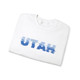 UTAH Blue Shockwave Unisex Sweatshirt, UT white souvenir sweatshirt gift