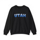 UTAH Blue Shockwave Unisex Sweatshirt, UT black souvenir sweatshirt gift