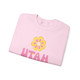 Groovy Pink Flower "UTAH" Sweatshirt 60s 70s retro Utah shirts white pink yellow orange