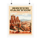 Bryce Canyon National Park Utah Vintage Travel Poster. Southern Utah orange hoodoo retro Art Print.
