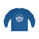 Mountains of Utah Long Sleeve Classic Retro Tee Shirt royal blue