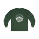 Mountains of Utah Long Sleeve Classic Retro Tee Shirt forest green