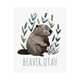 Beaver Utah Floral illustration Art Print