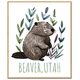 Beaver Utah Floral illustration Art Print