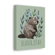 Beaver Utah Floral illustration Green Art Canvas