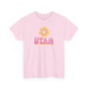 Groovy Yellow Flower "UTAH" T-Shirt pink