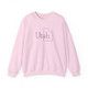 Utah State Outline Sweatshirt in light blue, light gray, light pink and white