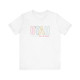 Utah Livin the Dream Tee. Modern Utah t-shirt "livin' the dream" in white.