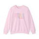 Utah "livin' the dream" modern sweatshirt in a soft color palette on pink.