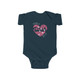 Someone in Utah loves me -pink heart- cute Baby Onesie gift for baby shower, newborn, first birthday on black fabric