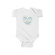 Someone in Utah loves me -blue heart- cute Baby Onesie gift for baby shower, newborn, first birthday on white fabric