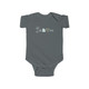 Someone in Utah Loves Me Baby Onesie with fun blue kid's drawing style in charcoal gray.