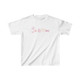 Someone in Utah Loves Me Kids Tee pinks on white t-shirt