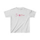 Someone in Utah Loves Me Kids Tee pinks on light ash gray t-shirt