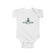 Future Fisher - Baby Child Onesie with baby fisher in greens and blues on white onesies.