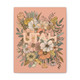 Utah Floral Bouquet Wall Art Canvas - Peach, Tan, Sage Green