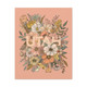Utah Floral Bouquet Wall Art Canvas - Peach, Tan, Sage Green