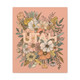 Utah Floral Bouquet Wall Art Canvas - Peach, Tan, Sage Green