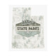 Utah State Parks Poster Art Print 46 vintage retro map of Utah state parks sage green and tan