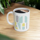 UTAH Retro Block Letters Mug in gray, yellow and aqua blue on white coffee mug UTAH Retro Block Letters Mug in gray, yellow and aqua blue on white coffee mug