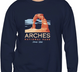 Arches National Park Sweatshirt in navy blue